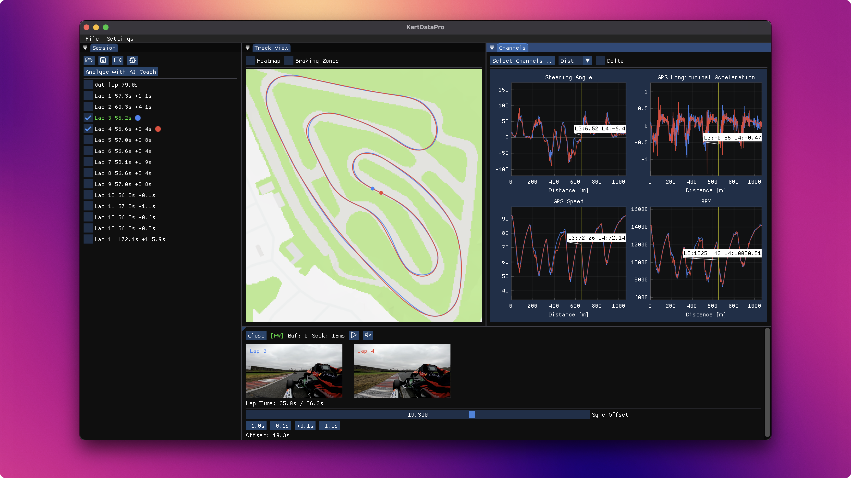 KartDataPro in action